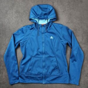 Nike ACG Jacket Womens Small Blue Hooded Full Zip Lightweight Athletic